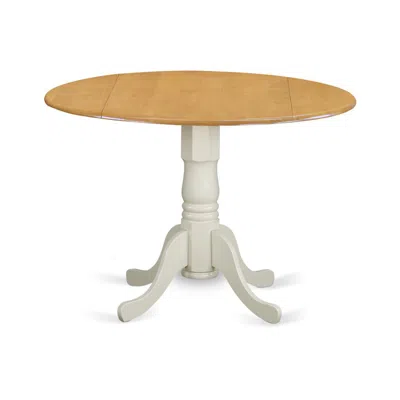 East West Furniture Dining Table Oak & Linen White, Dlt-olw-tp