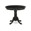 East West Furniture Dining Table Wirebrushed Black, Ant-abk-tp