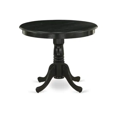 East West Furniture Dining Table Wirebrushed Black, Ant-abk-tp In Blue