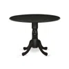 East West Furniture Dining Table Wirebrushed Black, Dlt-abk-tp
