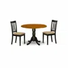 East West Furniture Dlan3-bch-c Dining Set - 3 Pcs With 2 Wood Chairs