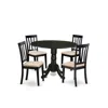 East West Furniture Dlan5-blk-c 5 Pc Table Set - Dining Table And 4 Kitchen Dining Chairs