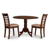 East West Furniture Dlml3-mah-c 3 Pc Small Kitchen Table And Chairs Set-round Kitchen Table And 2 Dining Chairs