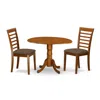 East West Furniture Dlml3-sbr-c 3 Pc Kitchen Table Set-small Kitchen Table And 2 Dining Chairs