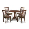 East West Furniture Dlml5-mah-c 5 Pc Kitchen Table Set-dining Table And 4 Linen Kitchen Chairs