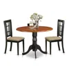 East West Furniture Dlni3-bch-c 3 Pc Kitchen Table Set-dining Table And 2 Wood Kitchen Chairs