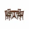 East West Furniture Dlno5-mah-c 5 Pc Small Kitchen Table Set-round Table And Dinette Chairs