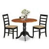 East West Furniture Dlpf3-bch-c 3 Pc Kitchen Table Set-dining Table And 2 Linen Kitchen Chairs