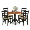 East West Furniture Dlpf5-bch-c 5 Pc Kitchen Table Set-dining Table And 4 Wooden Kitchen Chairs