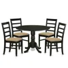 East West Furniture Dlpf5-blk-c 5 Pckitchen Table Set - Small Kitchen Table And 4 Kitchen Dining Chairs