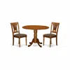 East West Furniture Dlpl3-sbr-c 3 Pc Kitchen Nook Dining Set-small Kitchen Table And 2 Dining Chairs
