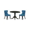 East West Furniture East-west Furniture Dlsi3-blk-21 - A Dining Room Table Set Of Two Amazing Indoor Dining Chairs With 