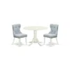East West Furniture East-west Furniture Dlsi3-whi-15 - A Dining Table Set Of Two Fantastic Dining Room Chairs With Linen