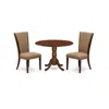 East West Furniture East-west Furniture Dlve3-mah-47 - A Dining Room Table Set Of Two Excellent Dining Chairs With Linen