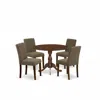 East West Furniture Dmab5-mah-18 5 Piece Wood Dining Table Set Consists Of 1 Drop Leaves Kitchen Table And 4 Coffee Line