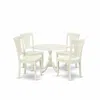 East West Furniture Dmav5-lwh-w 5 Piece Dining Room Set Contains 1 Drop Leaves Dining Room Table And 4 Linen White Kitch