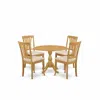 East West Furniture Dmav5-oak-c 5 Piece Dining Room Set - Oak Dining Room Table And 4 Oak Linen Fabric Kitchen & Dining