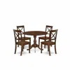 East West Furniture Dmbo5-mah-w 5 Piece Dining Table Set Contains 1 Drop Leaves Dining Table And 4 Mahogany Mid Century 