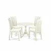 East West Furniture Dmip5-lwh-w 5 Piece Kitchen Table Set Contains 1 Drop Leaves Dining Room Table And 4 Black Kitchen C