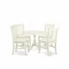 East West Furniture Dmnf5-lwh-w 5 Piece Dinette Sets Includes 1 Drop Leaves Modern Kitchen Table And 4 Linen White Mid C