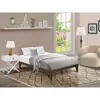 East West Furniture Dnp-22-f Full Size Platform Bed With 4 Solid Wood Legs And 2 Extra Center Legs - Walnut Finish
