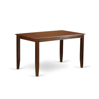 East West Furniture Dudley Rectangular Counter Height Dining Table 36"x60" In Mahogany Finish In Brown