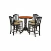 East West Furniture Edch5-blk-c 5 Pc Counter Height Set - Kitchen Table And 4 Counter Height Dining Chair.