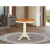 East West Furniture Eden Round Counter Height Table Finished In Linen White