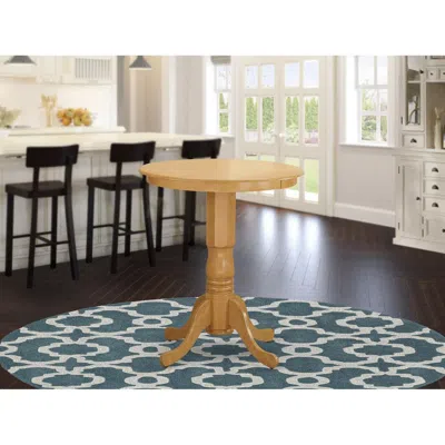 East West Furniture Eden Round Counter Height Table Finished In Oak