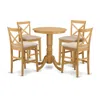 East West Furniture Edpb5-oak-c 5 Pc Counter Height Pub Set-pub Table And 4 Counter Height Chairs