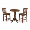 East West Furniture Edvn3-mah-c 3 Pc Pub Table Set-pub Table And 2 Dining Chairs.