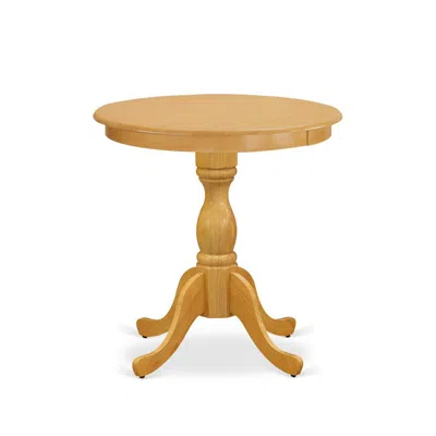 East West Furniture Est-oak-tp  Beautiful Small Table With Oak Color Table Top Surface And Asian Wood In Brown