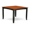 East West Furniture Fairwinds Gathering Counter Height Dining Square 54" Table With 18" Butterfly Leaf Finished In Black