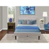 East West Furniture Fn08f-1ga08 2-pc Platform Full Size Bed Set With 1 Wood Bed Frame And A Wood Nightstand - Mist Beige