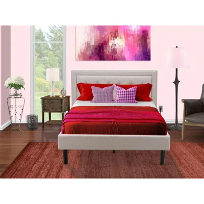 East West Furniture Fn08f-1vl07 2-piece Fannin Full Size Bedroom Set With 1 Mid Century Bed And A Modern Nightstand - Mi