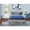 East West Furniture Fn08f-1vl0c 2-piece Platform Full Size Bed Set With 1 Full Bed And An End Table For Bedroom - Mist B
