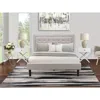 East West Furniture Fn08q-2hae0 3-piece Fannin Bedroom Furniture Set With 1 Modern Bed And 2 Mid Century Modern Nightsta