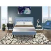 East West Furniture Fn11f-1go15 2-pc Platform Full Size Bed Set With 1 Bed Frame And A Night Stand For Bedrooms - Denim 