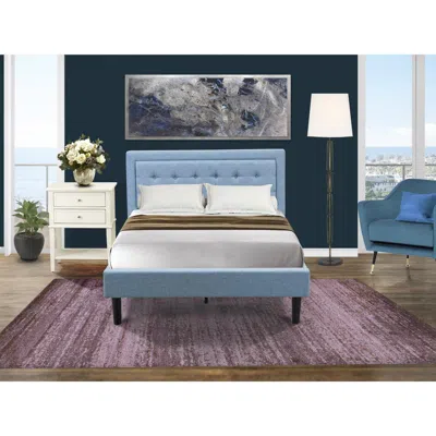East West Furniture Fn11f-1vl0c 2-piece Platform Full Size Bedroom Set With 1 Mid Century Bed And A Bedroom Nightstand -