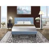 East West Furniture Fn11q-1go15 2-piece Platform Bedroom Furniture Set With 1 Platform Bed And A Wood Nightstand - Denim