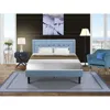East West Furniture Fn11q-1ha15 2-piece Platform Queen Bed Set Furniture With 1 Platform Bed And An End Table For Bedroo