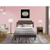 East West Furniture Gb25f-1ga07 2-piece Granbury Bedroom Set With Frame And A Distressed Jacobean End Tables - Dark Brow