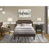 East West Furniture Gb25f-1vl06 2-pc Wooden Set For Bedroom With Full Bed And Wirebrushed Black Night Stand - Dark Brown
