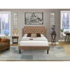 East West Furniture Gb28f-1hi07 2-pc Bedroom Furniture Set With Full Bed And Distressed Jacobean Small End Table - Brown