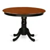 East West Furniture Hartland Table 42" Diameter Round Table -black And Cherry Finish