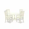 East West Furniture Hbda5-lwh-w 5 Piece Modern Dining Table Set - Linen White Dinning Table And 4 Linen White Kitchen Ch
