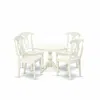 East West Furniture Hbke5-lwh-w 5 Piece Kitchen Set - Linen White Kitchen Table And 4 Linen White Dining Room Chairs Wit