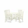 East West Furniture Hbnf5-lwh-w 5 Piece Dining Room Table Set - Linen White Dining Table And 4 Linen White Kitchen Chair
