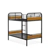 East West Furniture Hedley Bunk Bed Frame With 4 Metal Legs In Multi