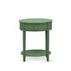 East West Furniture Hi-12-et Mid Century Modern Nightstand With 1 Wood Drawer, Stable And Sturdy Constructed - Clover Gr In Green